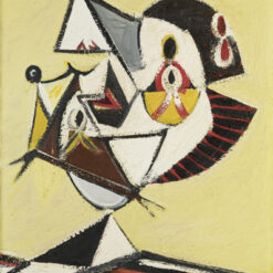 High-Definition Reproduction of Arshile Gorky's 1938 'Portrait (Head)' Cubist Abstract Oil Painting on Canvas from Dafen Village Studio for Art Galleries and Corporate Decor