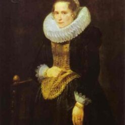 Dafen Village Hand-Painted “Portrait of a Flemish Lady” INSPIRED BY Anthony van Dyck's 1618 - 1621 Baroque Portrait for Art Lovers