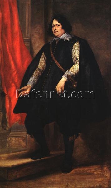 Dafen Village Hand-Painted “Portrait of a Gentleman” INSPIRED BY Anthony van Dyck’s 1624 Baroque Portrait Masterpiece for Art Aficionados