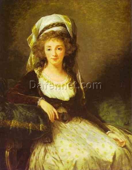 Exquisite Dafen Village – Crafted Oil on Wood: Portrait of a Lady INSPIRED BY Louise Elisabeth Vigee Le Brun’s 1789 Masterpiece