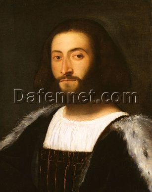 Luxury Art Reproduction – Portrait of a Man Inspired by Titian – Custom Oil Painting for Collectors & Classic Interiors
