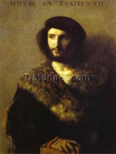 Portrait of a Man Inspired by Titian – High Renaissance Oil Painting from DaFen Village Studio