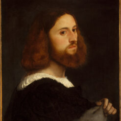 Classic Renaissance Portrait – Portrait of a Man Inspired by Titian – Handmade Oil Painting for Timeless Interiors