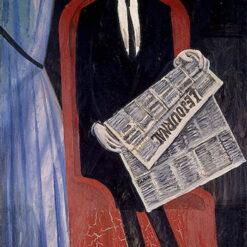 High-Quality Replica of Andre Derain's c.1913 'Portrait of a Man With a Newspaper' - Dafen Village's Stunning Expressionist Artwork for Interior Designers and Art Lovers