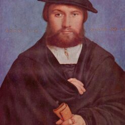 Exquisite 'Portrait of a Member of the Wedigh Family' Inspired Oil, Wood & Tempera Painting - Northern Renaissance Aesthetic by Dafen Village Studio