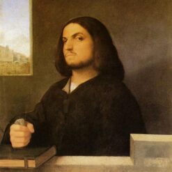Exquisite Dafen Village Creation: 'Portrait of a Venetian Gentleman' Inspired by Giorgione (1510) - High Renaissance Portrait Oil Painting on Canvas