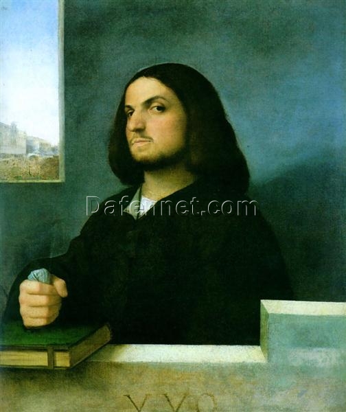 Portrait of a Venetian Gentleman Inspired by Titian – High Renaissance Oil Painting from DaFen Village Studio