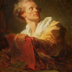 Dafen Village Hand-Painted “Portrait of a Young Artist, presumed to be Jacques Andre Naigeon” Inspired Rococo Portrait Oil Canvas for Art Aficionados
