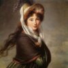 Dafen Village Handcrafted Oil Canvas: Portrait of a Young Woman INSPIRED BY Louise Elisabeth Vigee Le Brun’s c.1797 Rococo Masterpiece from Boston MFA