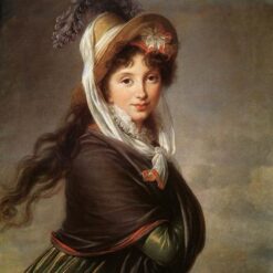 Dafen Village Handcrafted Oil Canvas: Portrait of a Young Woman INSPIRED BY Louise Elisabeth Vigee Le Brun’s c.1797 Rococo Masterpiece from Boston MFA