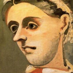 High-Quality Reproduction of Arshile Gorky's c.1936 'Portrait of Akabi' in Post-Impressionist Style on Oil Canvas for Art Galleries and Office Spaces