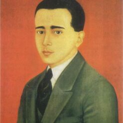 Custom Oil Painting Inspired by Frida Kahlo’s Portrait of Alejandro Gómez Arias – Hand-Painted Naïve Art Reproduction from DaFen Village Studio | Mexican Fine Art for Home, Office, and Gallery Décor