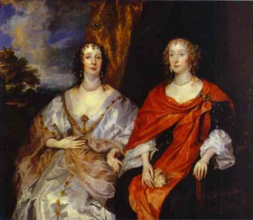 Exquisite Baroque Inspired Replica – “Portrait of Anna Dalkeith, Countess of Morton, and Lady Anna Kirk” by Anthony van Dyck