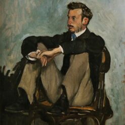 High - Quality Reproduction of Frederic Bazille's 1867 Impressionist Portrait 'Portrait of Auguste Renoir', Exclusive from Dafen Village's Premier Studios