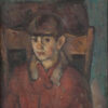Exquisite Handmade Oil Painting Inspired by Arshile Gorky's c.1926 Post - Impressionist 'Portrait of Azadoohi (Liberty Miller)' for Discerning Art Collectors and Sophisticated Home Decor