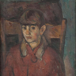 Exquisite Handmade Oil Painting Inspired by Arshile Gorky's c.1926 Post - Impressionist 'Portrait of Azadoohi (Liberty Miller)' for Discerning Art Collectors and Sophisticated Home Decor