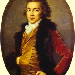 Authentic Dafen Village Reproduction: Baron Grigory Alexandrovich Stroganoff Portrait INSPIRED BY Vigee Le Brun’s 1793 Rococo Work
