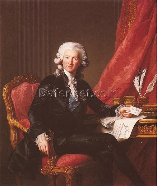 Oil Canvas Reproduction: Portrait of Charles Alexandre de Calonne INSPIRED BY Vigee Le Brun’s 1784 Masterpiece