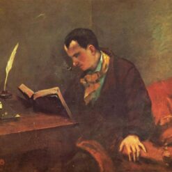 Unique 'Portrait of Charles Baudelaire' Inspired Oil Painting by Dafen Village Artists - Perfect for Art Aficionados and Those Searching for Literary - Themed Wall Art