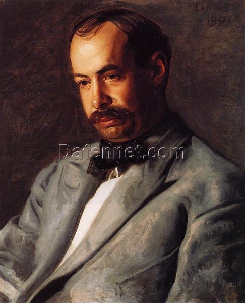 High-Quality Hand-Painted Replica of Thomas Eakins’ ‘Portrait of Charles Percival Buck’ (1904) in Realistic Style – Dafen Village Craftsmanship on Display