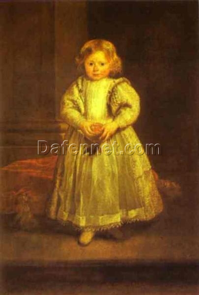 Collector’s Gem: Dafen Village’s High-Quality “Portrait of Clelia Cattaneo, Daughter of Marchesa Elena Grimaldi” INSPIRED BY Van Dyck’s Baroque Portrait Oil Painting