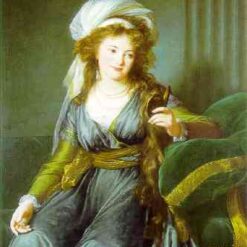 Hand - Painted Dafen Village Oil Canvas: Portrait of Countess Catherine Skavronskaya INSPIRED BY Louise Elisabeth Vigee Le Brun’s Rococo Masterpiece