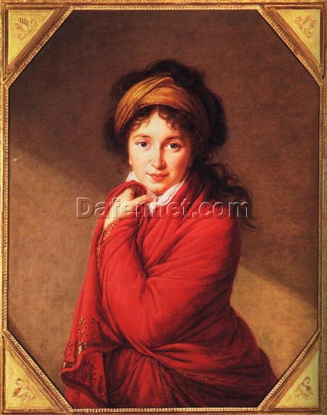 Exquisite Dafen Village-Crafted Oil Canvas: Portrait of Countess Golovine INSPIRED BY Louise Elisabeth Vigee Le Brun’s c.1800 Creation