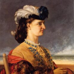 Exquisite Dafen Village Replica of Gustave Courbet's 'Portrait of Countess Therese Burnswick' - Ideal for Romanticism Art Aficionados and Portrait Enthusiasts