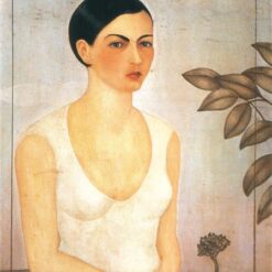 Custom Oil Painting Inspired by Frida Kahlo’s Portrait of Cristina My Sister – Hand-Painted Naïve Art Reproduction from DaFen Village Studio | Mexican Fine Art for Home, Office, and Gallery Décor