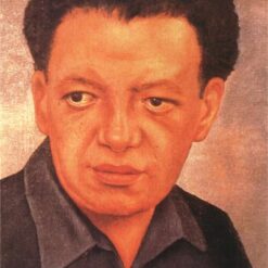 Custom Oil Painting Inspired by Frida Kahlo’s Portrait of Diego Rivera – Hand-Painted Naïve Art Reproduction from DaFen Village Studio | Mexican Fine Art for Home, Office, and Gallery Décor