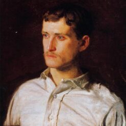 Hand-Painted Replica of Thomas Eakins' "Portrait of Douglass Morgan Hall" (1889) - Striking Realist Portrait Oil Painting on Canvas from Dafen Village, Ideal for Art Lovers and History Buffs
