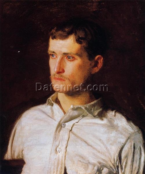 Hand-Painted Replica of Thomas Eakins’ “Portrait of Douglass Morgan Hall” (1889) – Striking Realist Portrait Oil Painting on Canvas from Dafen Village, Ideal for Art Lovers and History Buffs
