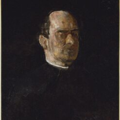 Realistic Oil Painting Portrait of Dr. Edward Anthony Spitzka Inspired by Thomas Eakins' 1913 Masterpiece - Hand - Painted in Dafen Village