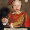 Exquisite 'Portrait of Edward VI as a Child' Inspired Oil, Panel & Tempera Painting - Embodying Northern Renaissance Spirit by Dafen Village Studio