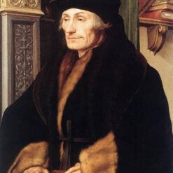 Unique 'Portrait of Erasmus of Rotterdam' - Style Portrait Oil Painting Inspired by Hans Holbein the Younger, Professionally Painted in Dafen Village, Ideal for Statement Home Decor