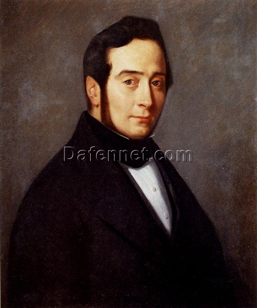 Custom-Sized Realist Portrait “Portrait Of Eugene Canoville” Inspired by Jean-Francois Millet’s 1840 Masterpiece – Handmade in Dafen Village to Suit Your Space
