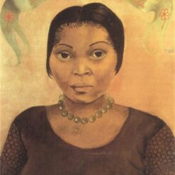 Custom Oil Painting Inspired by Frida Kahlo’s Portrait of Eva Frederick – Hand-Painted Naïve Art Reproduction from DaFen Village Studio | Symbolic Mexican Fine Art for Home and Office Décor