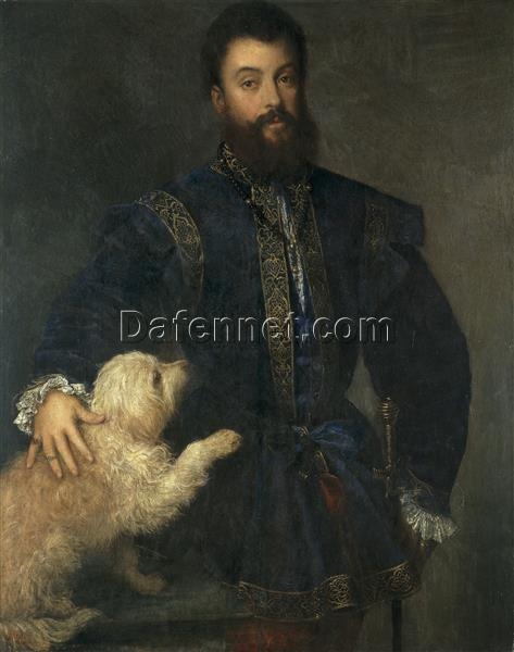 Federico II Gonzaga – Titian’s High Renaissance Portrait in Oil – Custom Reproduction from DaFen Village Studio