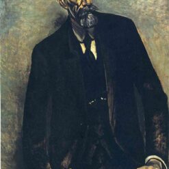 Hand - Painted Expressionist Portrait of Francesco Iturrino INSPIRED BY Andre Derain (1914), Crafted by Dafen Village's Artisans