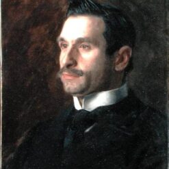 Exceptionally Detailed Realistic Portrait of Francesco Romano INSPIRED BY Thomas Eakins - Hand - Painted Oil on Canvas for Art - Centric Home Decor from Dafen Village Studios