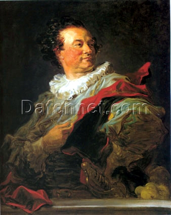 Dafen Village Hand – Painted “Portrait of François Henri d`Harcourt” Inspired 18th Century Rococo Style Oil Portrait Canvas for Living Room Decor