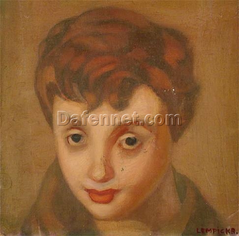 Portrait of Françoise Sagan” by Tamara de Lempicka – Iconic Art Deco Portrait in Oil