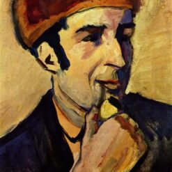 High - Quality Replica of August Macke's 'Portrait of Franz Marc' (1910) - Ideal for Art Lovers and Interior Decoration