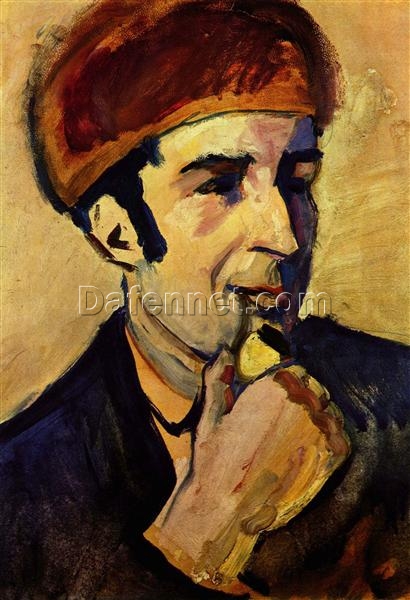 High – Quality Replica of August Macke’s ‘Portrait of Franz Marc’ (1910) – Ideal for Art Lovers and Interior Decoration