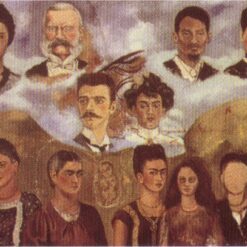 Inspired by Frida Kahlo – Portrait of Frida’s Family | Hand-Painted Oil Painting | Mexican Naïve Art | DaFen Village Studio