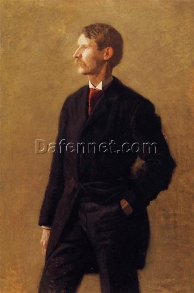 Hand-Painted Replica of Thomas Eakins’ “Portrait of Harrison S. Morris” (1896) – Distinguished Realist Portrait Oil Painting on Canvas from Dafen Village, Ideal for Art Lovers and Portrait Enthusiasts