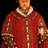 Exquisite 'Portrait of Henry VIII' INSPIRED BY Hans Holbein the Younger - Hand-painted Oil on Panel from Dafen Village for Art Enthusiasts