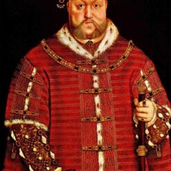Exquisite 'Portrait of Henry VIII' INSPIRED BY Hans Holbein the Younger - Hand-painted Oil on Panel from Dafen Village for Art Enthusiasts