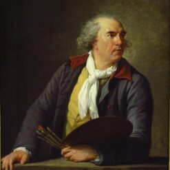 Dafen Village-Inspired Oil-on-Wood Portrait of Hubert Robert INSPIRED BY Louise Elisabeth Vigee Le Brun’s 1788 Masterpiece