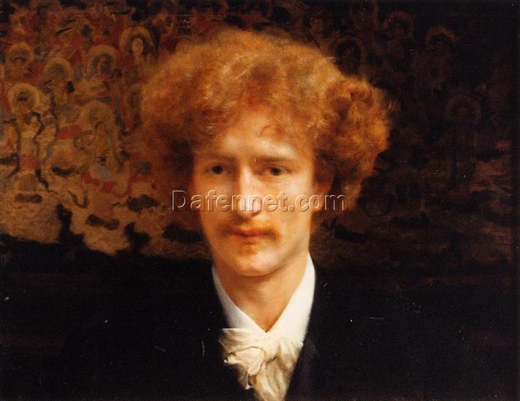 Customizable Oil Portrait Inspired by Alma – Tadema’s Portrait of Ignacy Jan Paderewski – Handmade in Dafen Village